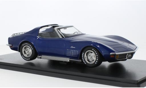 Modellautos Chevrolet Corvette 1/18 KK Scale (C3) metallise bleu 1972 Chevrolet Corvette 1/18 KK Scale (C3) metallise bleu 1972 modellautos