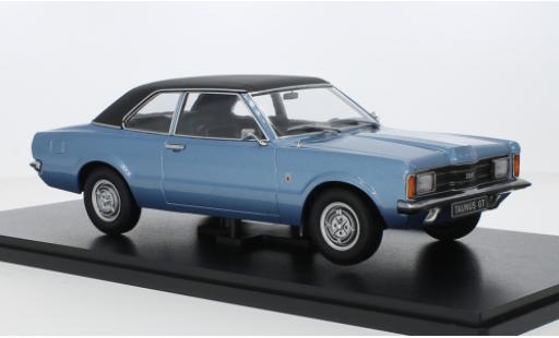 Modellautos Ford Taunus 1/18 KK Scale 1300 GT (TC1) metallise bleu clair/matte-noire 1971 Ford Taunus 1/18 KK Scale 1300 GT (TC1) metallise bleu clair/matte-noire 1971 modellautos