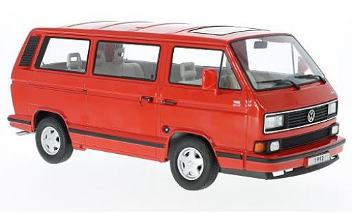 Modellautos Volkswagen Bulli 1/18 KK Scale T3 Multivan rot 1992 Volkswagen Bulli 1/18 KK Scale T3 Multivan rot 1992 modellautos