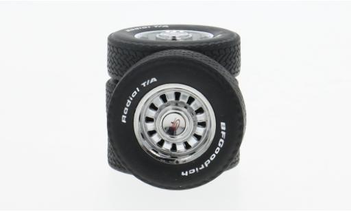 Ford Mustang 1/18 KK Scale Zubehör Speichenräder chrom/schwarz 1:18 modellautos