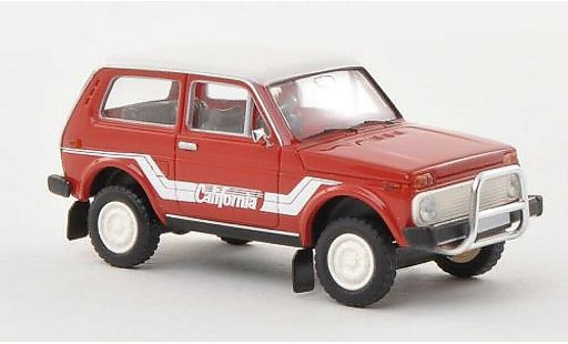 Lada Niva California 1/87 Brekina rot/weiss modellautos