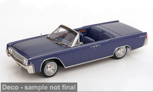 Modellautos Lincoln Continental Cabrio blau/schwarz 1963 Lawyer 1/18 KK Scale
