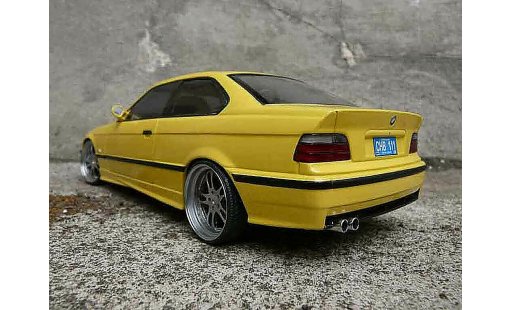 Bmw M3 coupe 1/18 Ut Models jaune E36 jantes alu tuning modellautos
