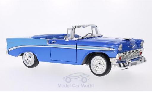 Chevrolet Bel Air 1/18 Lucky Die Cast mettalic blau/blau 1956 modellautos