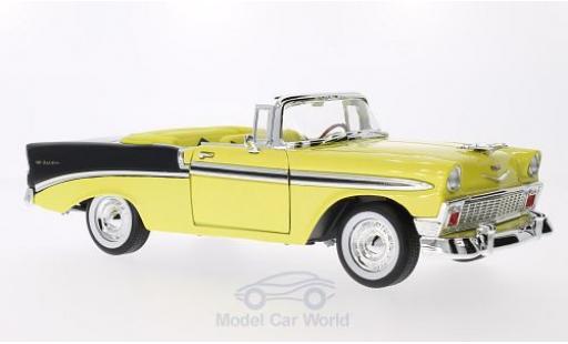 Chevrolet Bel Air 1/18 Lucky Die Cast mettalic gelb/schwarz 1956 modellautos
