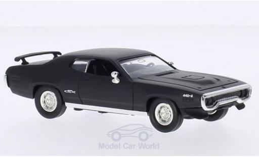 Modellautos Plymouth GTX 1/43 Lucky Die Cast matt-schwarz 1971 ohne Vitrine Plymouth GTX 1/43 Lucky Die Cast matt-schwarz 1971 ohne Vitrine modellautos
