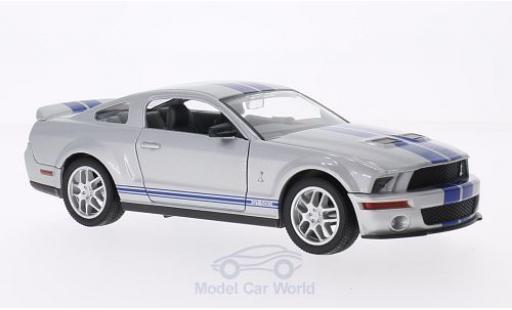 Modellautos Shelby GT 500 1/18 Lucky Die Cast mit blauen Streifen silber 2007 Shelby GT 500 1/18 Lucky Die Cast mit blauen Streifen silber 2007 modellautos