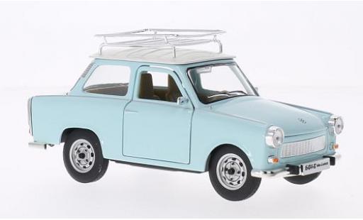Trabant 601 1/24 Lucky Die Cast S Deluxe mit Dachgepäckträger blau/weiss modellautos