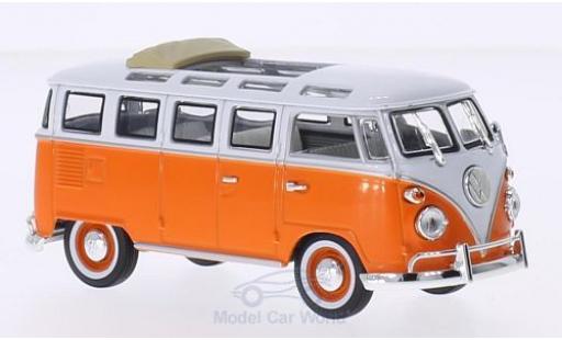 Modellautos Volkswagen T1 1/43 Lucky Die Cast Samba orange/weiss 1962 Faltdach geöffnet Volkswagen T1 1/43 Lucky Die Cast Samba orange/weiss 1962 Faltdach geöffnet modellautos