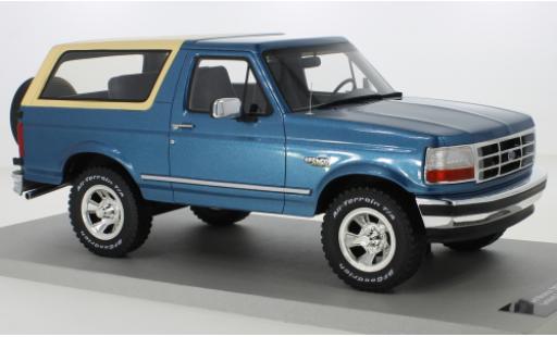 Ford Bronco 1/18 Lucky Step Models mettalic blau 1992 modellautos