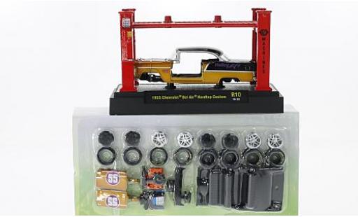 Modellautos Chevrolet Bel Air 1/64 M2 Machines Hardtop Custom gold/schwarz 1955 Model-Kit Kit y compris les Hebebühne et 4 Ersatzrädern sans Vitrine Chevrolet Bel Air 1/64 M2 Machines Hardtop Custom gold/schwarz 1955 Model-Kit Kit y compris les Hebebühne et 4 Ersatzrädern sans Vitrine modellautos