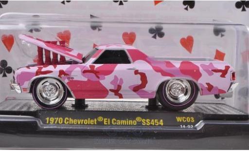 Chevrolet El Camino 1/64 M2 Machines Tuning rot 1970 Motorhaube mit Funktion Ground Pounders Wild Cards modellautos