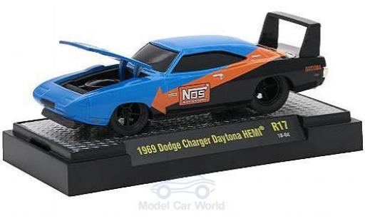 Dodge Charger 1/64 M2 Machines Daytona HEMI blau/schwarz Nos 1969 modellautos