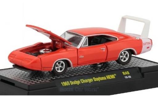 Dodge Charger 1/64 M2 Machines Daytona HEMI orange/weiss 1969 modellautos