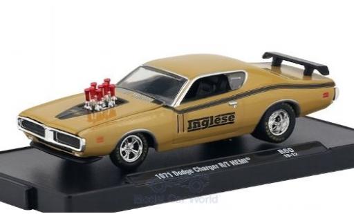 Dodge Charger 1/64 M2 Machines R/T HEMI beige/matt-schwarz Inglese 1971 modellautos