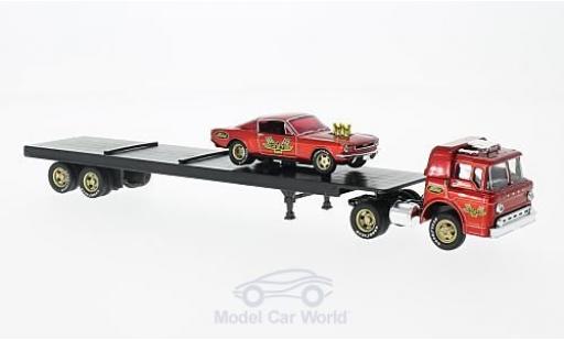 Ford C600 1/64 M2 Machines C-600 mettalic rot 1966 +1966 Mustang Fastback 2+2 modellautos
