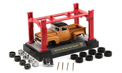 Ford F-1 1/64 M2 Machines 00 mettalic kupfer/schwarz 1956 Foose Overlord avec Hebebühne et 2 Radsätzen modellautos