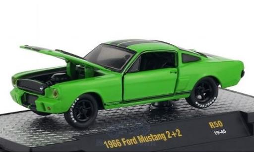 Ford Mustang 1/64 M2 Machines 2+2 grün/schwarz 1966 modellautos