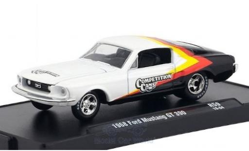 Ford Mustang 1/64 M2 Machines GT 390 weiss/Dekor Competition Cams 1968 modellautos