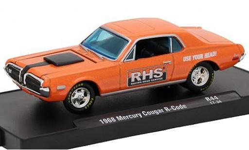 Modellautos Mercury Cougar 1/64 M2 Machines R-Code mettalic orange Racing Head Service (RHS) 1968 voiture-Drivers Release 44 sans Vitrine Mercury Cougar 1/64 M2 Machines R-Code mettalic orange Racing Head Service (RHS) 1968 voiture-Drivers Release 44 sans Vitrine modellautos