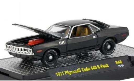 Modellautos Plymouth Cuda 1/64 M2 Machines 440 6-Pack schwarz 1971 Plymouth Cuda 1/64 M2 Machines 440 6-Pack schwarz 1971 modellautos