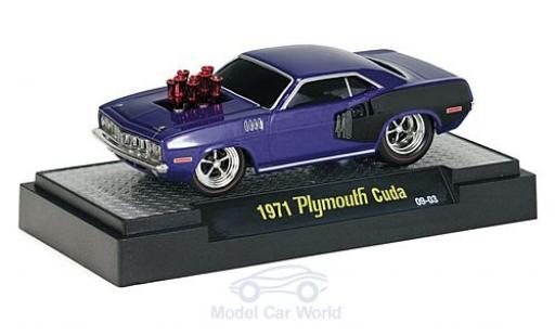 Plymouth Cuda 1971 1/64 M2 Machines 440 Tuning mettalic lila 1971 modellautos