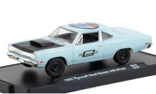 Plymouth Road Runner 1/64 M2 Machines 440 GPack blau/schwarz 1969 modellautos