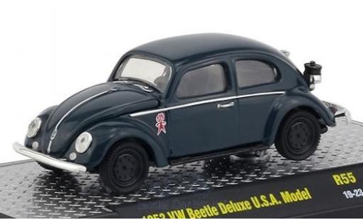 Volkswagen Beetle 1/64 M2 Machines Deluxe (Käfer) blau/Dekor 1953 USA-Modell modellautos