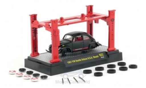 Volkswagen Beetle 1/64 M2 Machines DeLuxe matt-schwarz 1967 Model-Kit Bausatz inklusive 4 Ersatzrädern modellautos