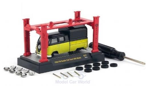 Volkswagen T1 1/64 M2 Machines DoKa gelb/schwarz 1960 Model-Kit Bausatz inklusive 4 Ersatzrädern modellautos