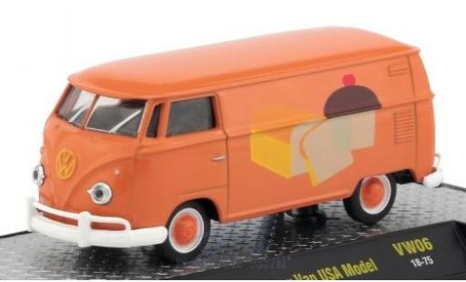 Volkswagen T1 A 1/64 M2 Machines Kastenwagen orange/Dekor 1960 USA-Version modellautos