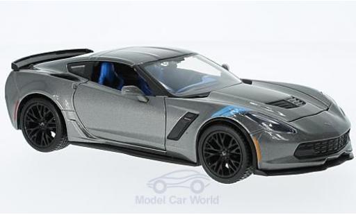 Chevrolet Corvette 1/24 Maisto Grand Sport mettalic grau 2017 ohne Vitrine modellautos