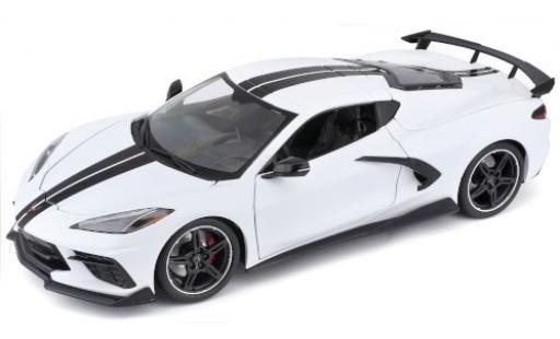 Modellautos Chevrolet Corvette 1/18 Maisto Stingray (C8) weiss/schwarz 2020 Chevrolet Corvette 1/18 Maisto Stingray (C8) weiss/schwarz 2020 modellautos