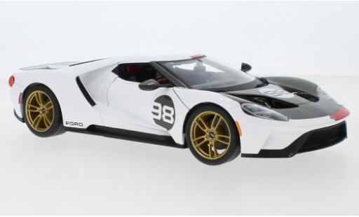 Modellautos Ford GT 1/18 Maisto Heritage Edition weiss/Dekor 2021 No.98 Ford GT 1/18 Maisto Heritage Edition weiss/Dekor 2021 No.98 modellautos