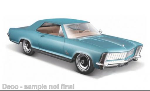 Modellautos Buick Riviera 1/24 Maisto metallise bleu clair/noire 1965 Buick Riviera 1/24 Maisto metallise bleu clair/noire 1965 modellautos