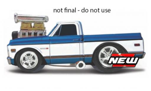 Chevrolet C-10 1/64 Maisto Pick Up blau/weiss 1972 modellautos