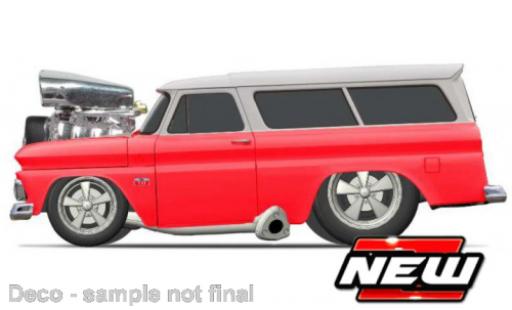 Chevrolet Suburban 1/64 Maisto rouge/blanche 1966 modellautos