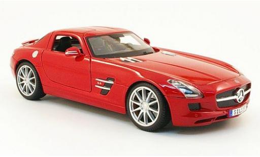 Mercedes SLS 1/18 Maisto AMG (C197) mettalic rot 2010 modellautos