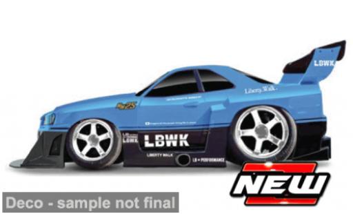 Modellautos Nissan Skyline 1/64 Maisto GT-R (R34) Liberty Walk blau/schwarz 1999 1:64 Nissan Skyline 1/64 Maisto GT-R (R34) Liberty Walk blau/schwarz 1999 1:64 modellautos