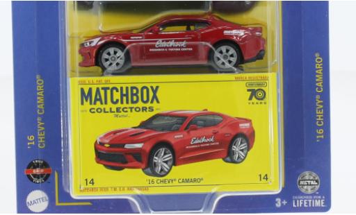 Chevrolet Camaro 1/64 Matchbox rouge 2016 modellautos