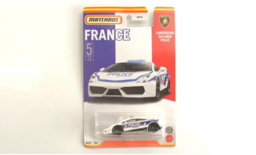 Lamborghini Gallardo 1/64 Matchbox Police Nationale (F) modellautos