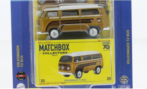 Modellautos Volkswagen T2 1/64 Matchbox bus metallise beige/Décorer Volkswagen T2 1/64 Matchbox bus metallise beige/Décorer modellautos