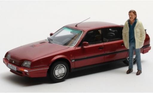 Citroen CX 1/43 Matrix 25 GTi Turbo 2 mettalic rot 1986 Duisburg Edition avec Figur: Horst S. modellautos