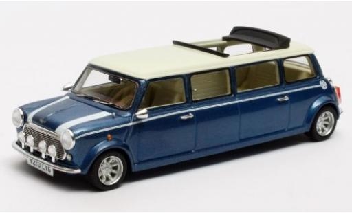 Mini Cooper 1/43 Matrix Limousine mettalic blau/weiss RHD 1995 modellautos