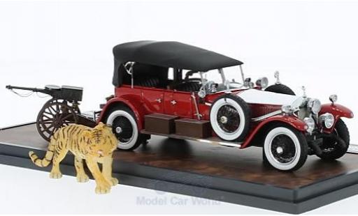Modellautos Rolls Royce Phantom 1/43 Matrix Barker Torpedo Tourer rot/silber 1925 HRH Maharaja of Kota #23RC mit Tiger Rolls Royce Phantom 1/43 Matrix Barker Torpedo Tourer rot/silber 1925 HRH Maharaja of Kota #23RC mit Tiger modellautos