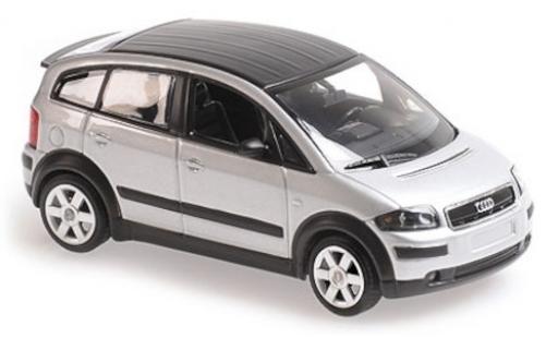 Modellautos Audi A2 1/43 Maxichamps silber/matt-schwarz 2000 Audi A2 1/43 Maxichamps silber/matt-schwarz 2000 modellautos