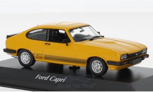 Modellautos Ford Capri 1/43 Maxichamps MKIII 3.0 S gelb 1982 Ford Capri 1/43 Maxichamps MKIII 3.0 S gelb 1982 modellautos