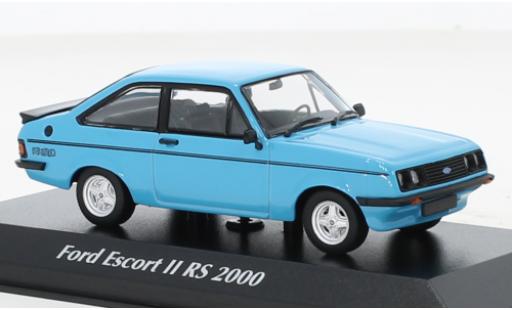 Ford Escort 1/43 Maxichamps MK II RS 2000 bleu clair 1976 modellautos