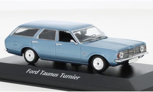 Modellautos Ford Taunus 1/43 Maxichamps (TC I) Turnier metallise blau 1970 Ford Taunus 1/43 Maxichamps (TC I) Turnier metallise blau 1970 modellautos