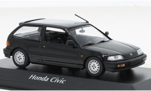 Honda Civic 1/43 Maxichamps schwarz 1990 modellautos